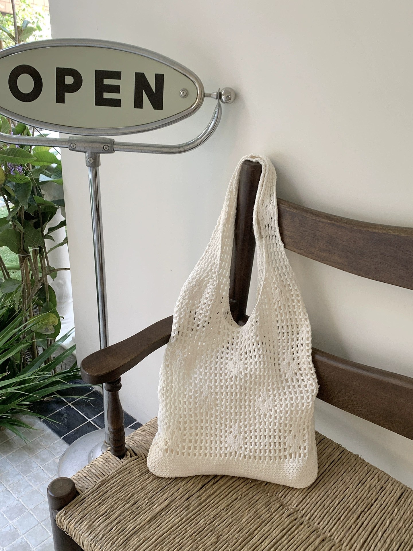 Woven Synthetic Tote Bag view 5