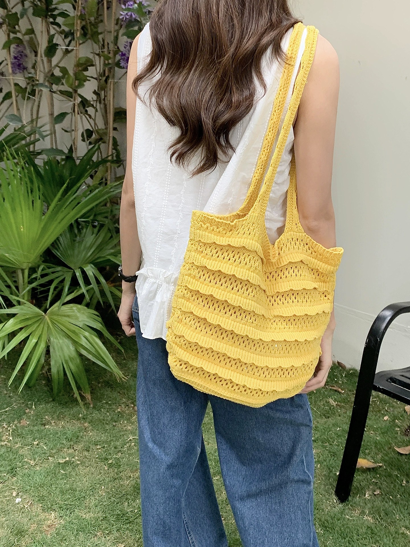Woven Synthetic Tote Bag view 2