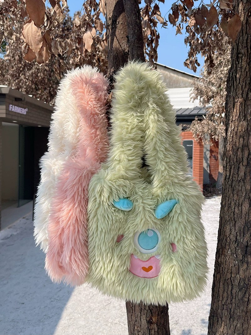 Plush Faux Fur Tote Bag view 3