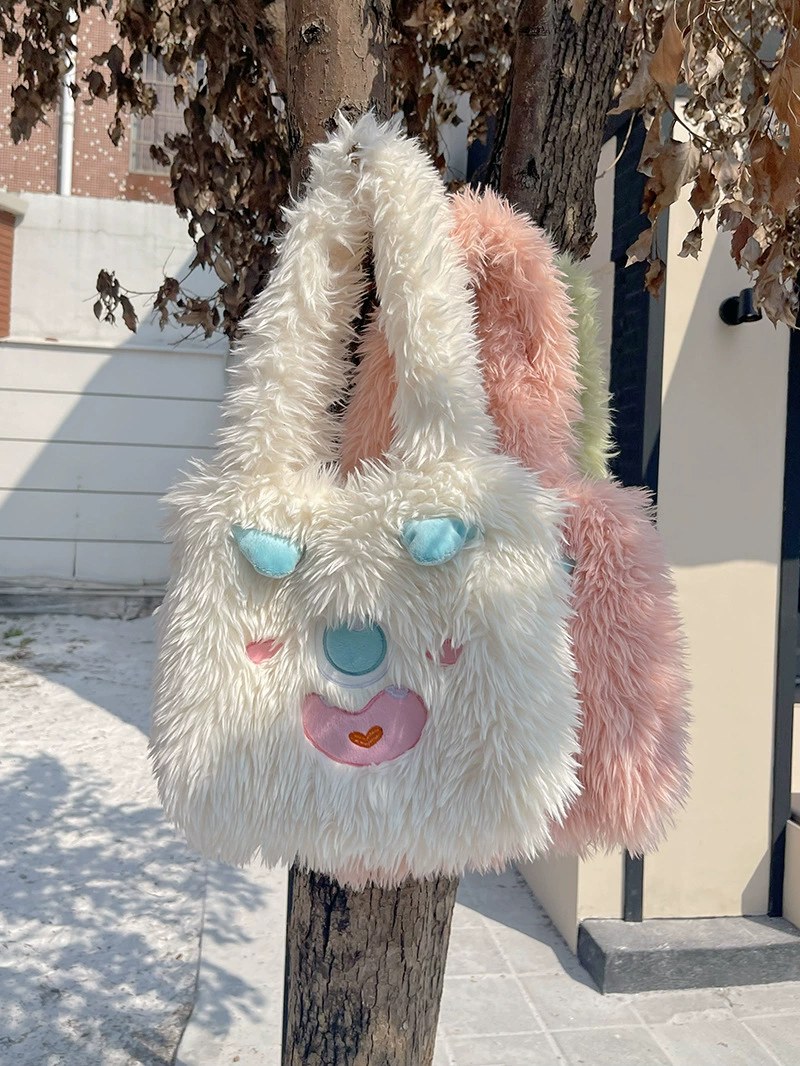 Plush Faux Fur Tote Bag view 4