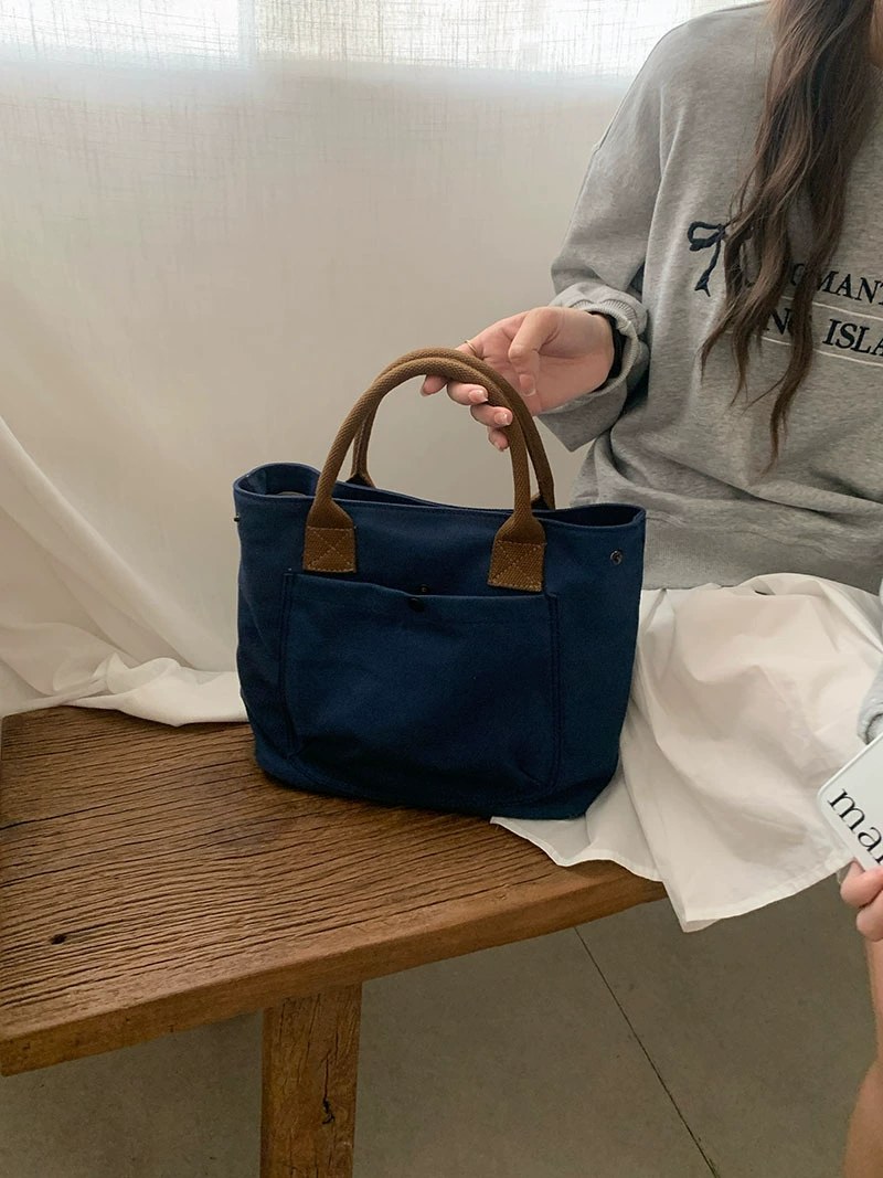 Cotton Canvas Tote Bag view 4