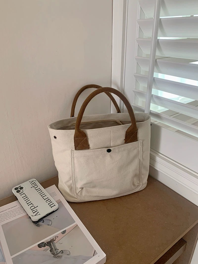 Cotton Canvas Tote Bag view 5