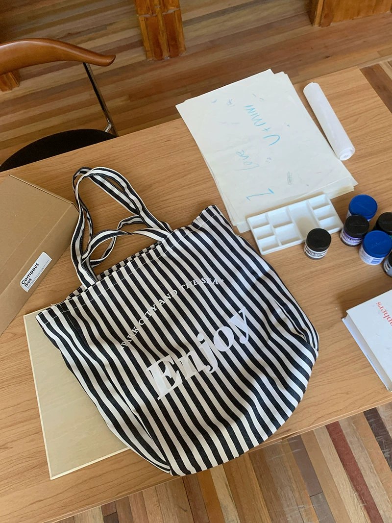 Cotton Canvas Tote Bag view 3