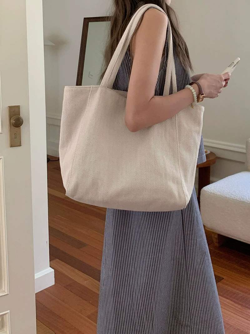 Cotton Canvas Tote Bag view 2