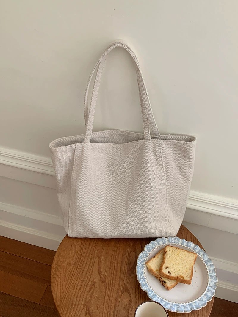 Cotton Canvas Tote Bag view 3