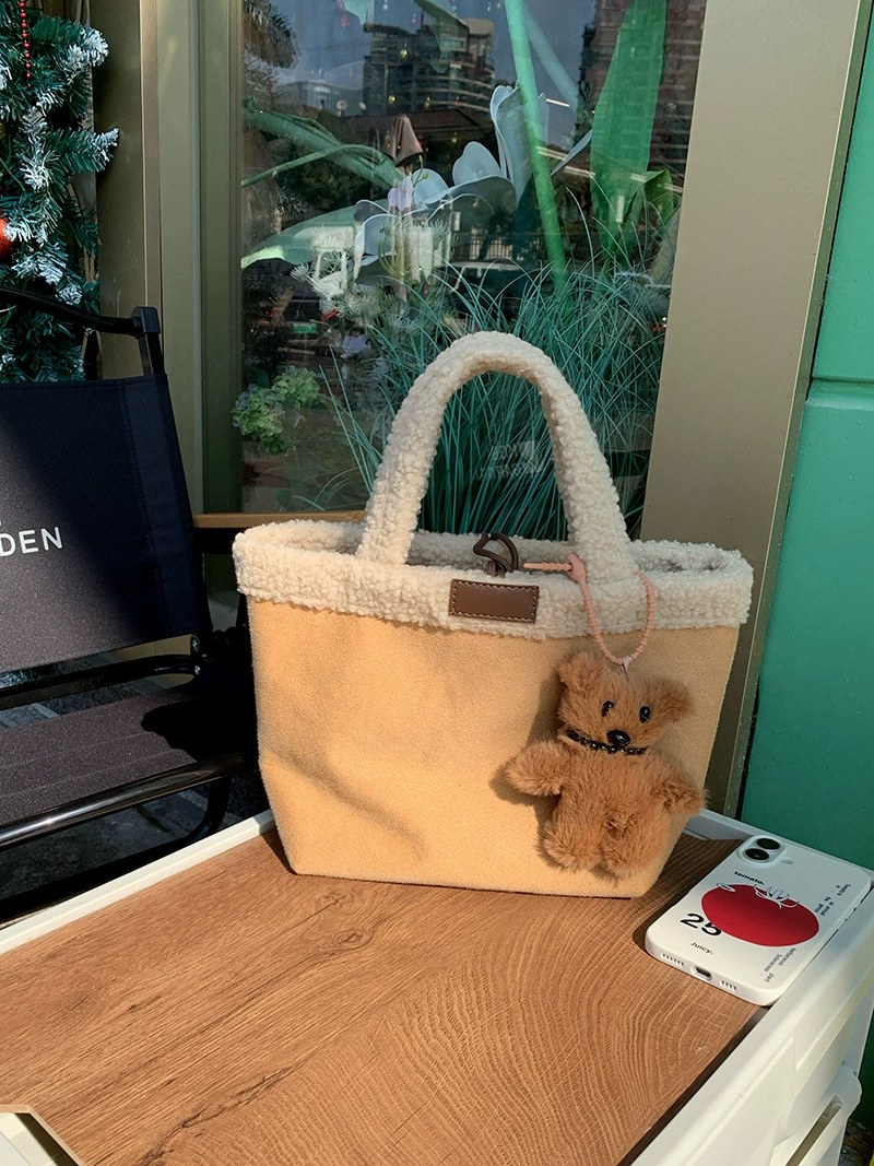 Plush Faux Fur Tote Bag view 2