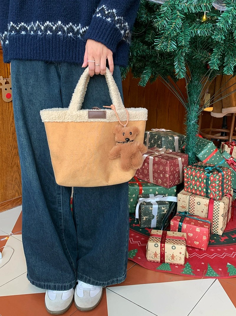 Plush Faux Fur Tote Bag view 5