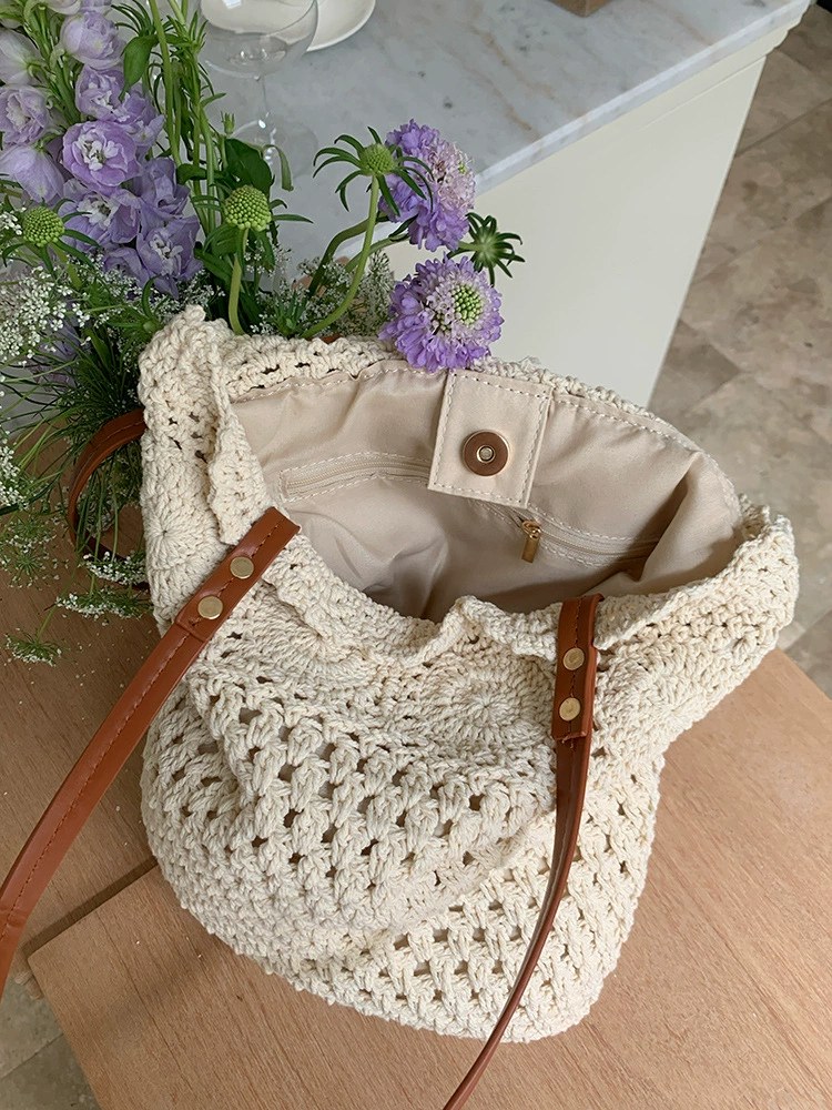 Woven Synthetic Tote Bag view 2