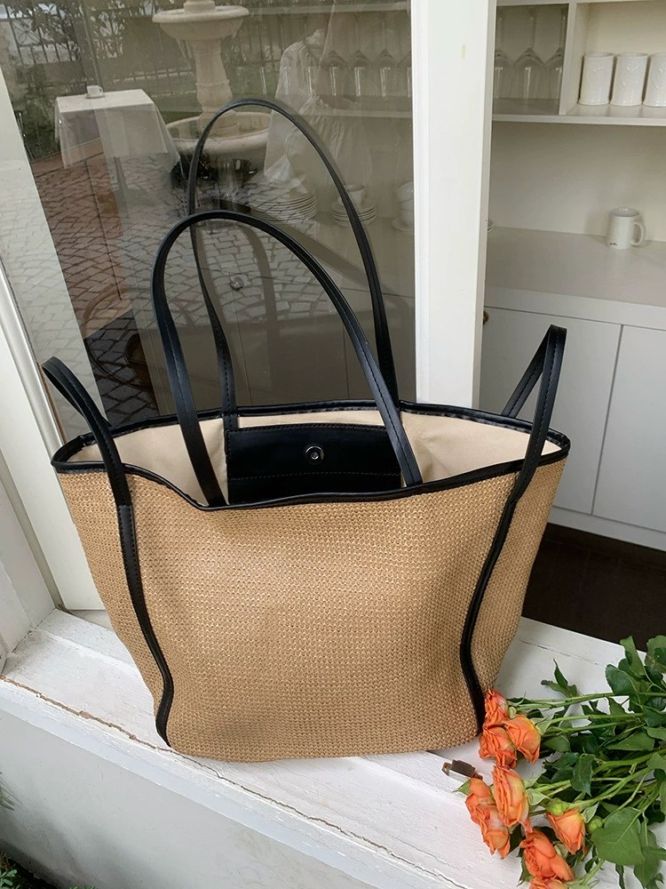 Woven Synthetic Tote Bag view 2