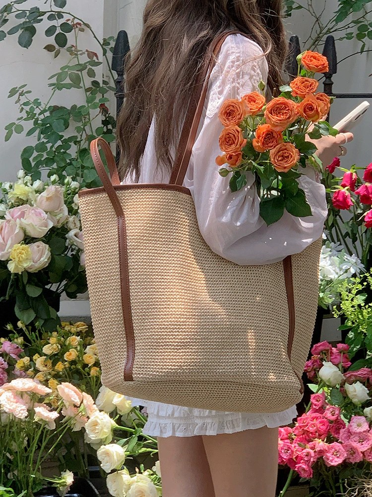 Woven Synthetic Tote Bag view 3