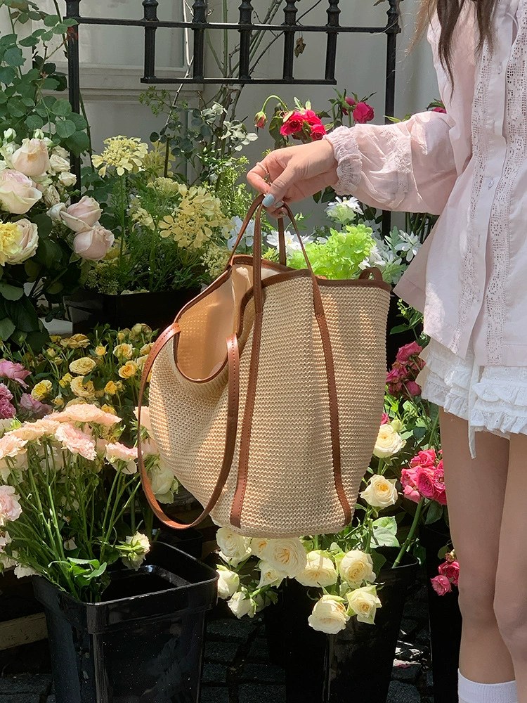 Woven Synthetic Tote Bag view 4