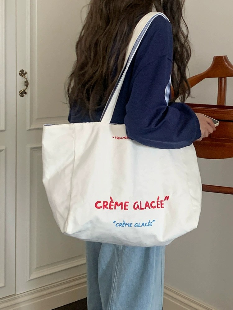 Cotton Canvas Tote Bag view 4